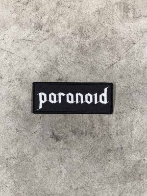 The Paranoid Motorcycles Patch, Black, Embroidered – 3,5 x 9 cm